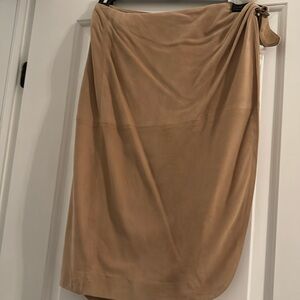 Lauren suede knee length skirt
